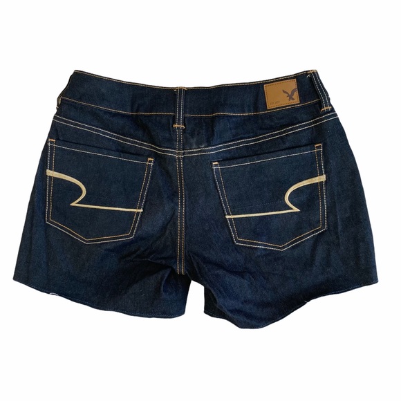American Eagle dark wash high waist jean shorts - Picture 2 of 6
